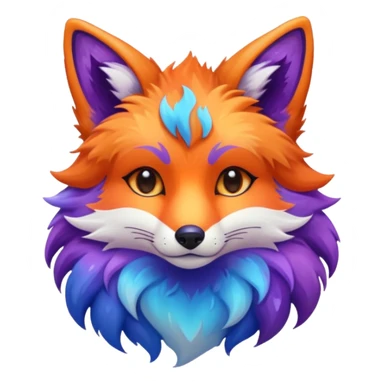 a galaxy print fox sticker