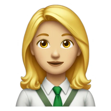 Blonde_girl_pioneer_in_green-orange_tie sticker