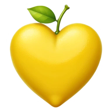 Realistic lemon heart sticker
