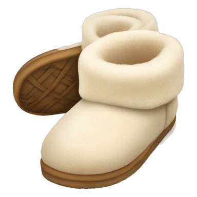 cream ugg slippers sticker
