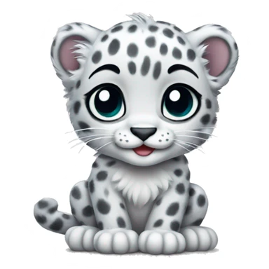 Baby snow leopard  sticker