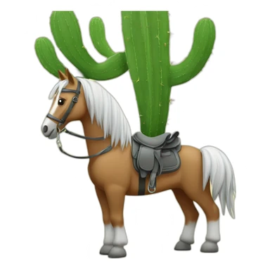 Cheval sur un cactus sticker