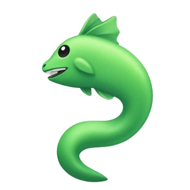 Detached Green tail no head sticker