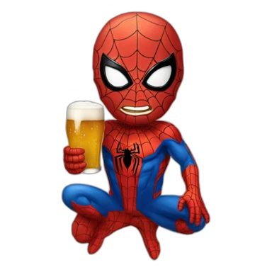 Spider-Man-drink-beer sticker
