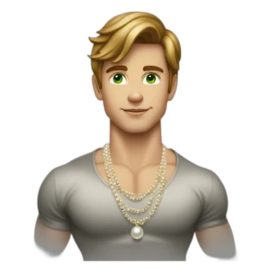 Posh-muscle-boy-with-pearl-necklace-and-green-eyes-and-brown-hair sticker