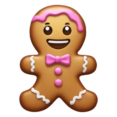 pink and gold gingerbread sticker
