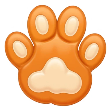a very light pale pastel orange #ffbe8c pawprint sticker