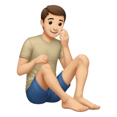 Man Sniffing his feet sticker