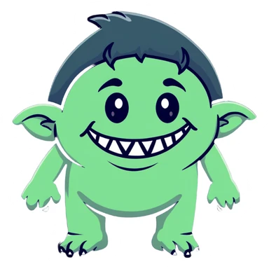 Classic troll face meme with creepy smile, popular on YouTube sticker