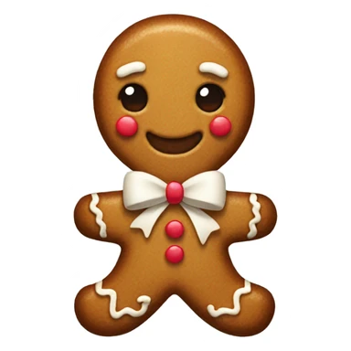 Gingerbread bow sticker
