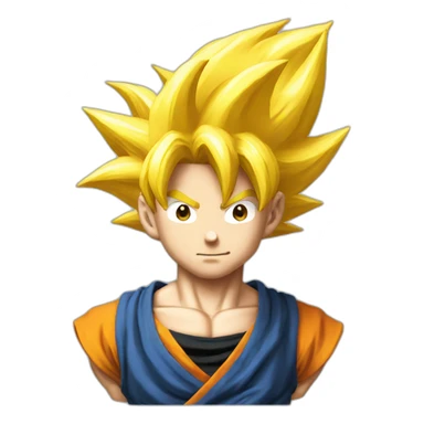 goku yellow hair sticker