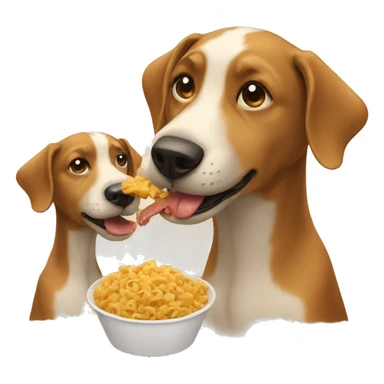 dog eating dog sticker