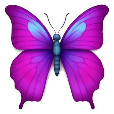 Mariposa morada con rosado y celeste sticker