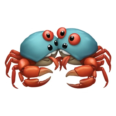 Crabs Kissing eachother sticker