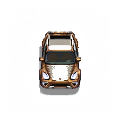 Porsche Cayenne, pixel art style, 3/4 angle, pixelated car sticker