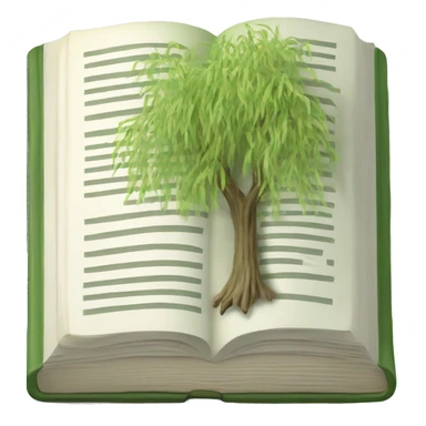 Light Sage green holy Bible with willow tree  sticker