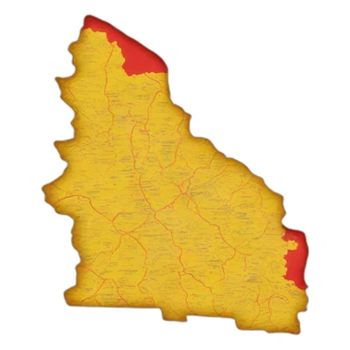 Create Karnataka(from India) map with yellow and red sticker