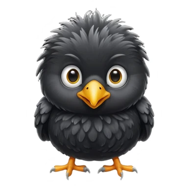 Un bebe oiseau mignon noir sticker