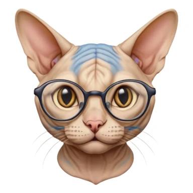 sfenks cat with glasses  sticker