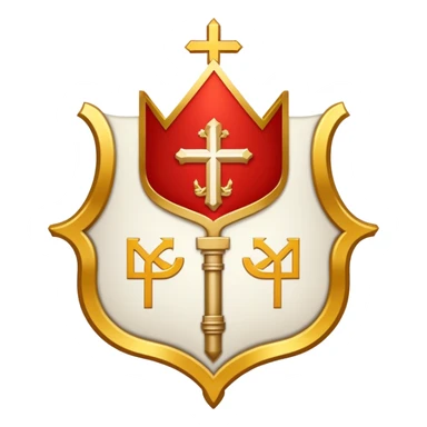 Pope's emblem with a touch of red sticker