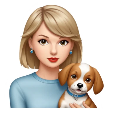 Taylor swift with a dog  sticker