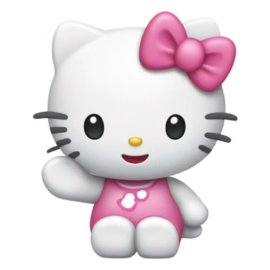 Hello Kitty saying hello sticker