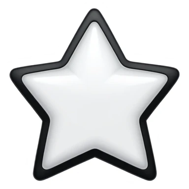 una stella con i bordi bianchi e dentro nera sticker