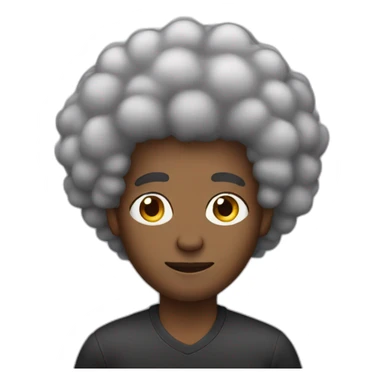 afro guy with earrings sticker