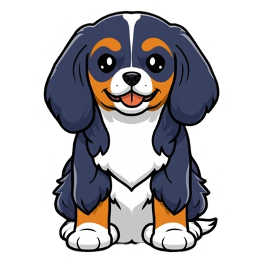 cavalier king charles spaniel dog sticker