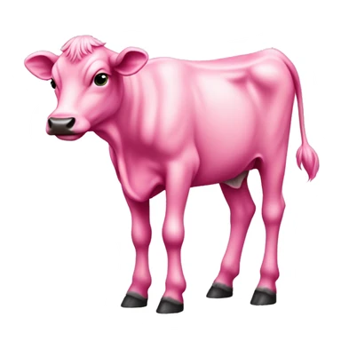 Bright-pink calf side profile x 4 legs  sticker
