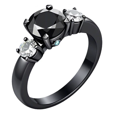 Black diamond ring sticker