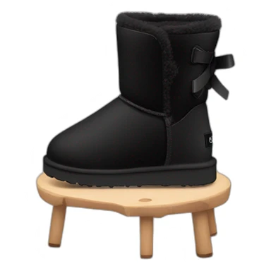 All Black mini ugg boots sticker