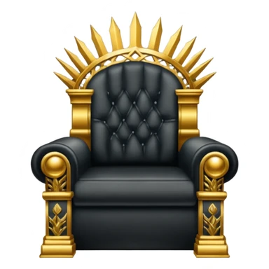 iron gold illuminati throne with more gold sticker