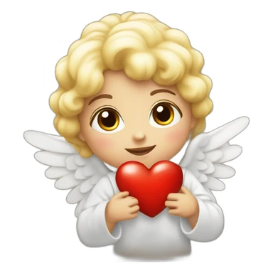 little angel with heart sticker