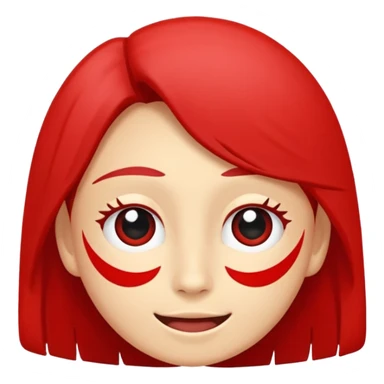 Expresión de felicidad color rojo con centellas y rayos sticker