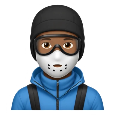 Black man in ski mask sticker