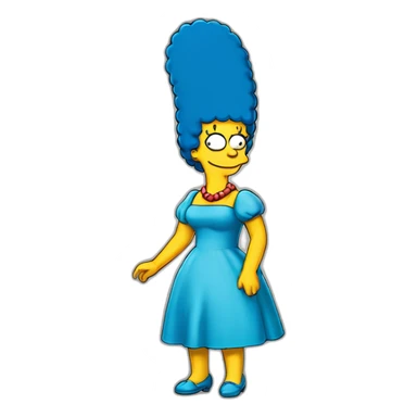 A Marge Simpson cosplayer sticker