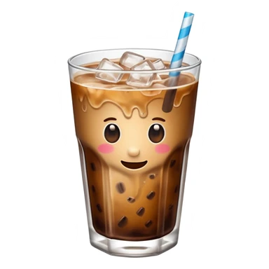 Only a glass Iced coffee sticker
