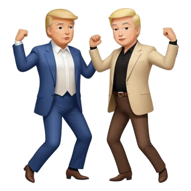 Trump and musk.dancing sticker