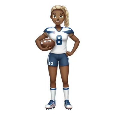Football girl sticker