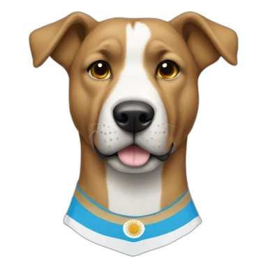 perro con camiseta de argentina sticker