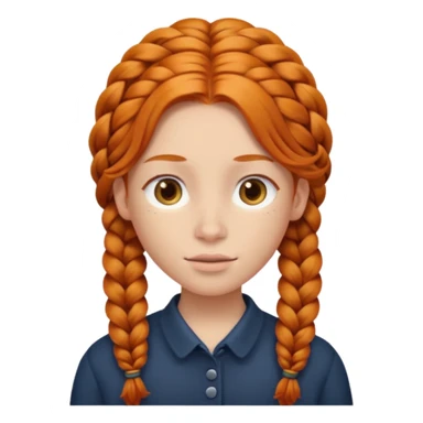 thick ginger braids sticker