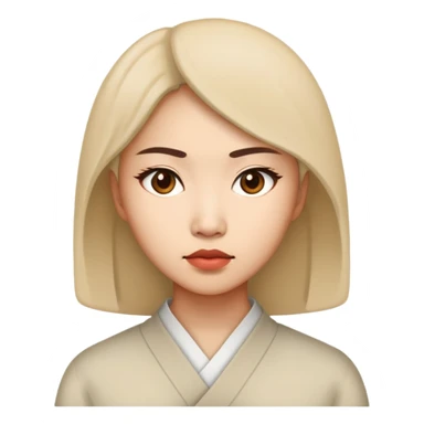 asian workers women photorealistic serious sticker