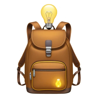 Backpack with a lightbulb above  sticker