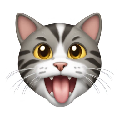 Cat licking itself sticker