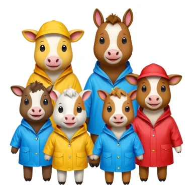 Raincoat Farm Animals sticker