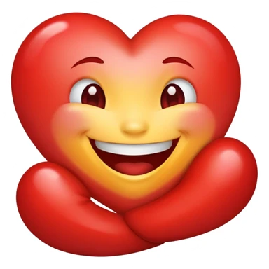 Laughing heart sticker