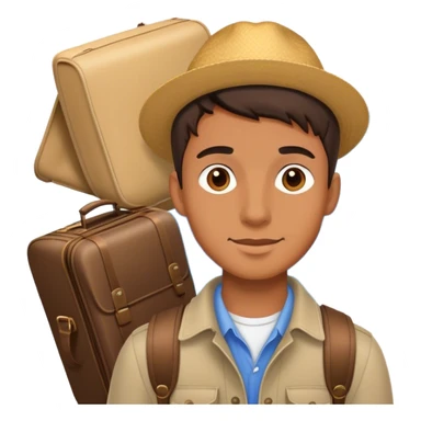 a young man who loves travelling and loves planning trips sticker