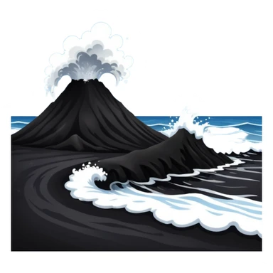 icelands black sand beach sticker