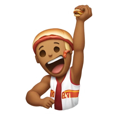 Slam Dunk with man eating a hotdog  sticker